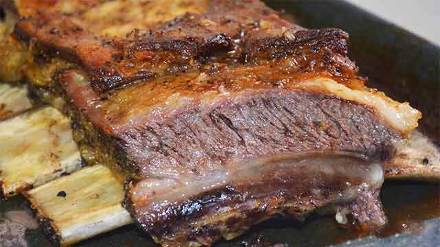 Assado de Costela Com Mostarda