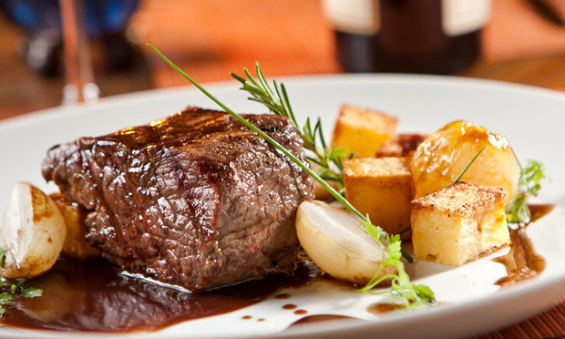 Batata Caramelada Com Carne