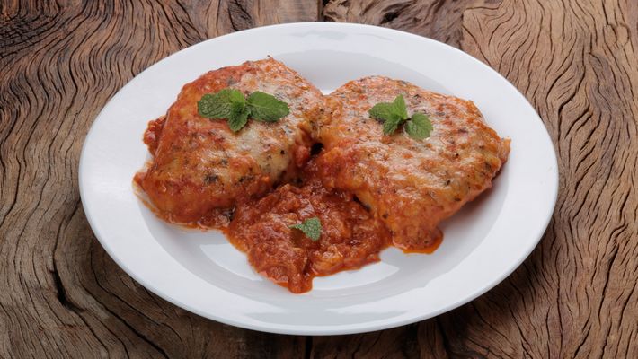 Bife à Parmegiana Assado